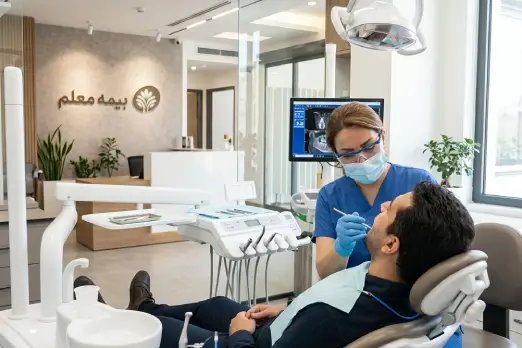 دندانپزشکی طرف قرارداد با بیمه معلم در ظفر تهران